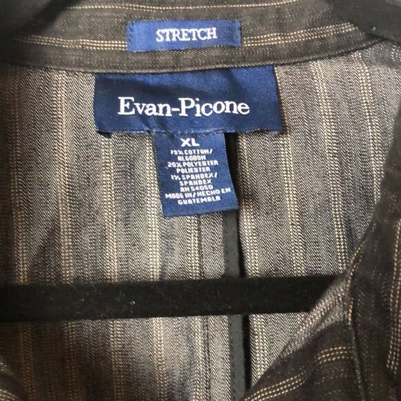 Evan Picone Womens Stretch Striped Collared Long Sleeve Blazer XL - Picture 2 of 2